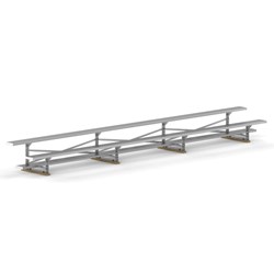 21 ft. Tip and Roll Aluminum Bleacher With 2 Rows - 240 lbs.