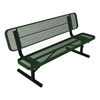 ELITE Series 8 Foot Player's Bench with Back, Expanded Metal, Portable