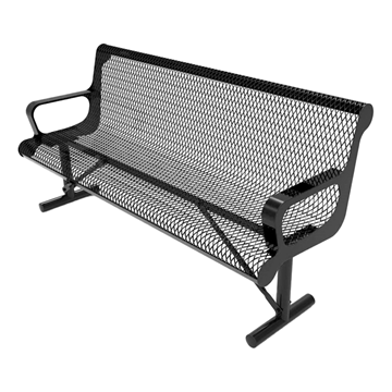 RHINO 4 Foot Contoured Bench with Arms and Back