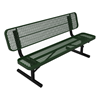 ELITE Series 6 Foot Player's Bench with Back, Expanded Metal, Portable