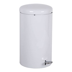 Trash Can Round 7 Gallon Steel With Step Open Top