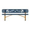 6 Ft. Dog Park Bench - Front view