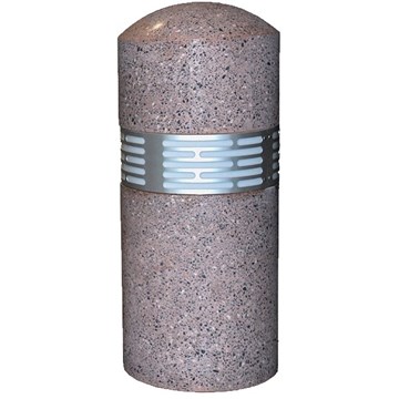 Lighted Round Concrete Bollard Dome Top