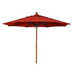 11 Ft. Octagonal Market Umbrella - Bambusa Style - Simulated Bamboo Pole - Marine Grade Fabric