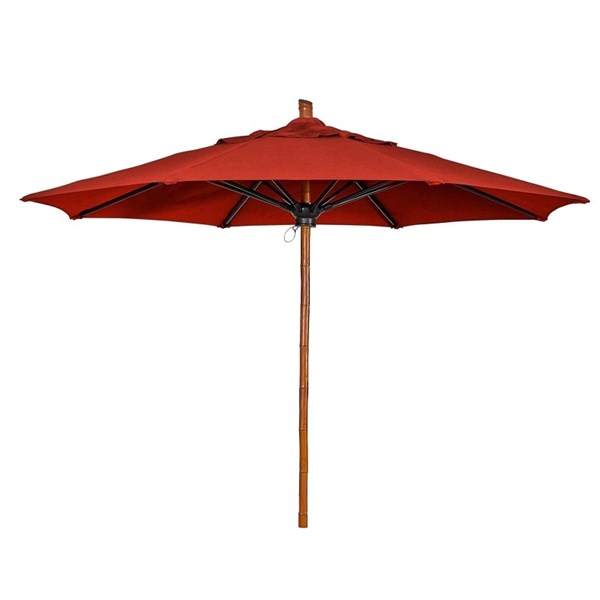 11 Ft. Octagonal Market Umbrella - Bambusa Style - Simulated Bamboo Pole - Marine Grade Fabric