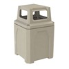 52 Gallon Square Trash Can with 4 way top