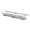15 ft. Aluminum Bleacher 2 Rows without Guardrails and Double Footboards - 155 lbs.