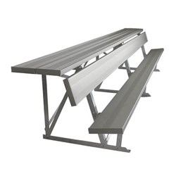 15 ft. Aluminum Double Shelf-Back Players Sports Bench