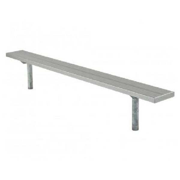 15 Ft. Aluminum Player's Bench Without Back - Inground Mount