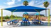 20 X 10 Foot Rectangular Shade Structure - Polyethylene Fabric With Steel Frame - Surface Mount 