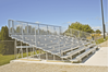 21 ft. 10 Row Bleacher with Guardrail - Aluminum with Galvanized Steel Frame