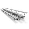  21 Ft. Tip And Roll 3 Row Bleachers - All Aluminum - Portable