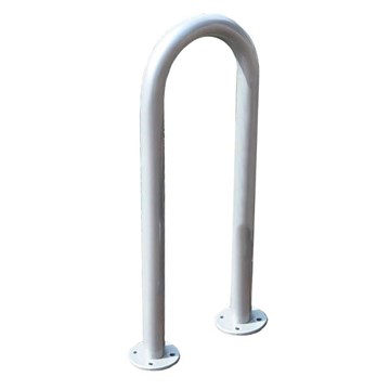 3 Space Single Wave Bike Rack - Galvanized - In-Ground Or Surface Mount