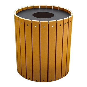 32 Gallon Recycled Plastic Trash Can With Lid And Liner