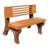 4 Ft. Recycled Plastic Bench With Back - Maintenance Free - Portable
