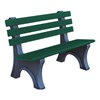 4 Ft. Recycled Plastic Bench with Back - Portable