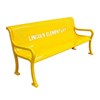 5 Ft. Custom Logo Contour Bench - Thermoplastic Coated Steel