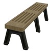 6 Ft. Recycled Plastic Bench Without Back - Elite Style - Portable 