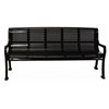 6 ft. Rolled Formed Diamond Contour Bench - Plastic Coated Perforated Cast Iron