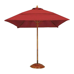 6 Ft. Square Market Umbrella -Bridgewater Style - FiberTeak Pole - Marine Grade Fabric