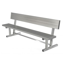 7.5 Ft. Aluminum Player's Bench With Back - Aluminum Frame