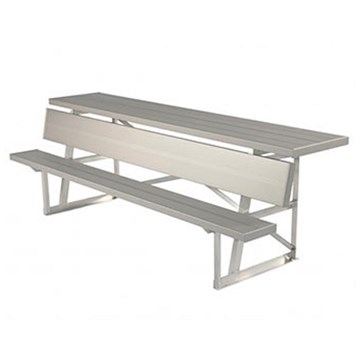 7.5 Ft. Aluminum Player's Bench With Back And Shelf 