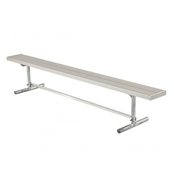 7.5 Ft. Aluminum Player's Bench Without Back Galvanized Frame - Inground Mount 