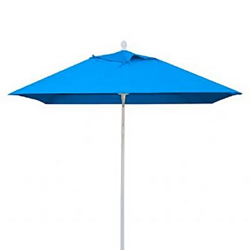 7.5 Ft. Square Market Umbrella - Fiberglass Ribs - Marine Grade Fabric - Two Piece Powder Coated Pole