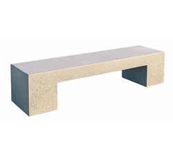 72" Bench Without Back - Smooth Concrete - Portable