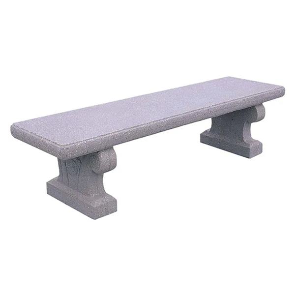 72" Bench Without Back - Smooth Flat Concrete - Portable