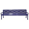 8 ft. Rolled Formed Diamond Contour Bench - Plastic Coated Cast Iron