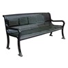 8 ft. Rolled Formed Diamond Contour Bench - Plastic Coated Perforated Cast Iron