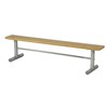 8 Ft. Wooden Bench Without Back - Galvanized Tube - Portable