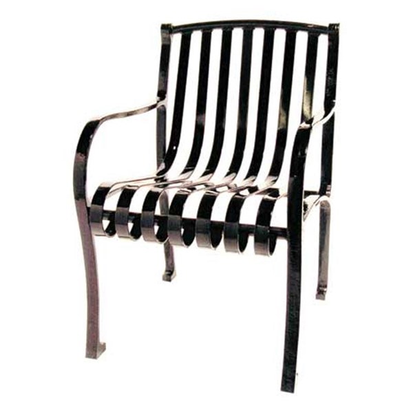 Arched Back Chair - Plastic Coated Steel and Cast Iron