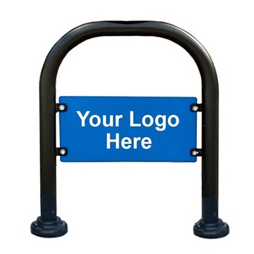 Custom Logo Single Loop Bike Rack Plastic Coated - Surface Mount