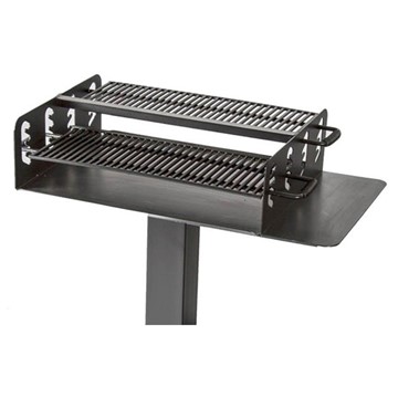 Group Park BBQ Grill With 1008 Sq. Inch Cooking Surface - Pedestal Inground Mount
