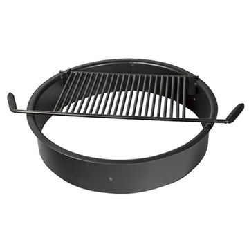 Park Fire Ring - 300 Sq. Inch Cooking Surface - Tilt Back Anchors - In-Ground Mount 