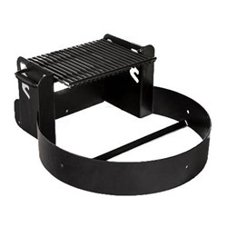Park Fire Ring - 300 Sq. Inch Cooking Surface - Welded Steel - In-Ground Mount