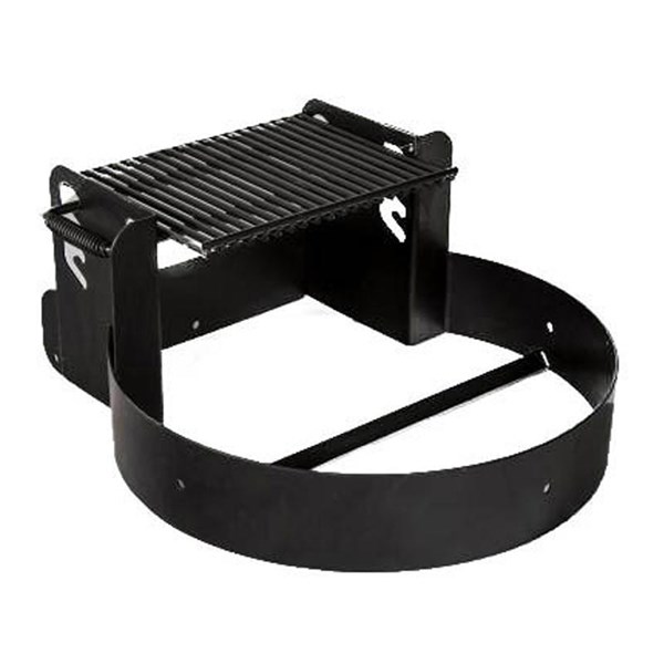 Park Fire Ring - 300 Sq. Inch Cooking Surface - Welded Steel - In-Ground Mount