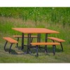 Square Picnic Table - Recycled Plastic - Portable