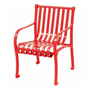 	Straight Back Chair - Plastic Coated Steel and Cast Iron
