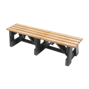 	6 Ft. Recycled Plastic Bench without Back - Low Maintenance