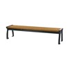 	8 Ft. Recycled Plastic Bench Without Back And Steel Frame - Surface Mount - Portable