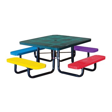 Child's Square Picnic Table Thermoplastic Coated Steel