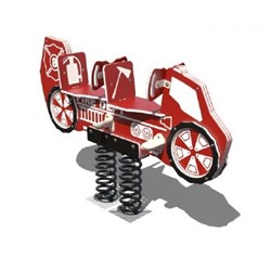  Double Seater Fire Truck Coil Spring Rider 