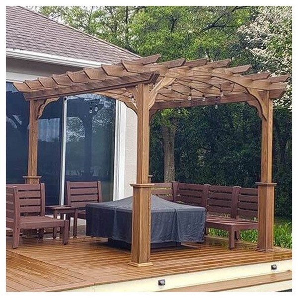 Natural Wood Pergola - Unstained
