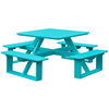 Square Walk-in Picnic Table - Aruba Blue