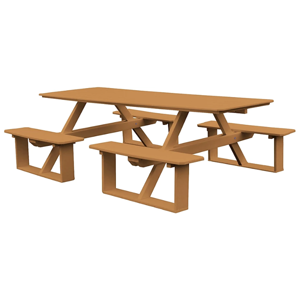 Rectangular Walk-In ADA Picnic Table - Cedar