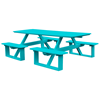 Rectangular Walk-In ADA Picnic Table - Aruba Blue