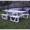 Rectangular Walk-In ADA Picnic Table - White